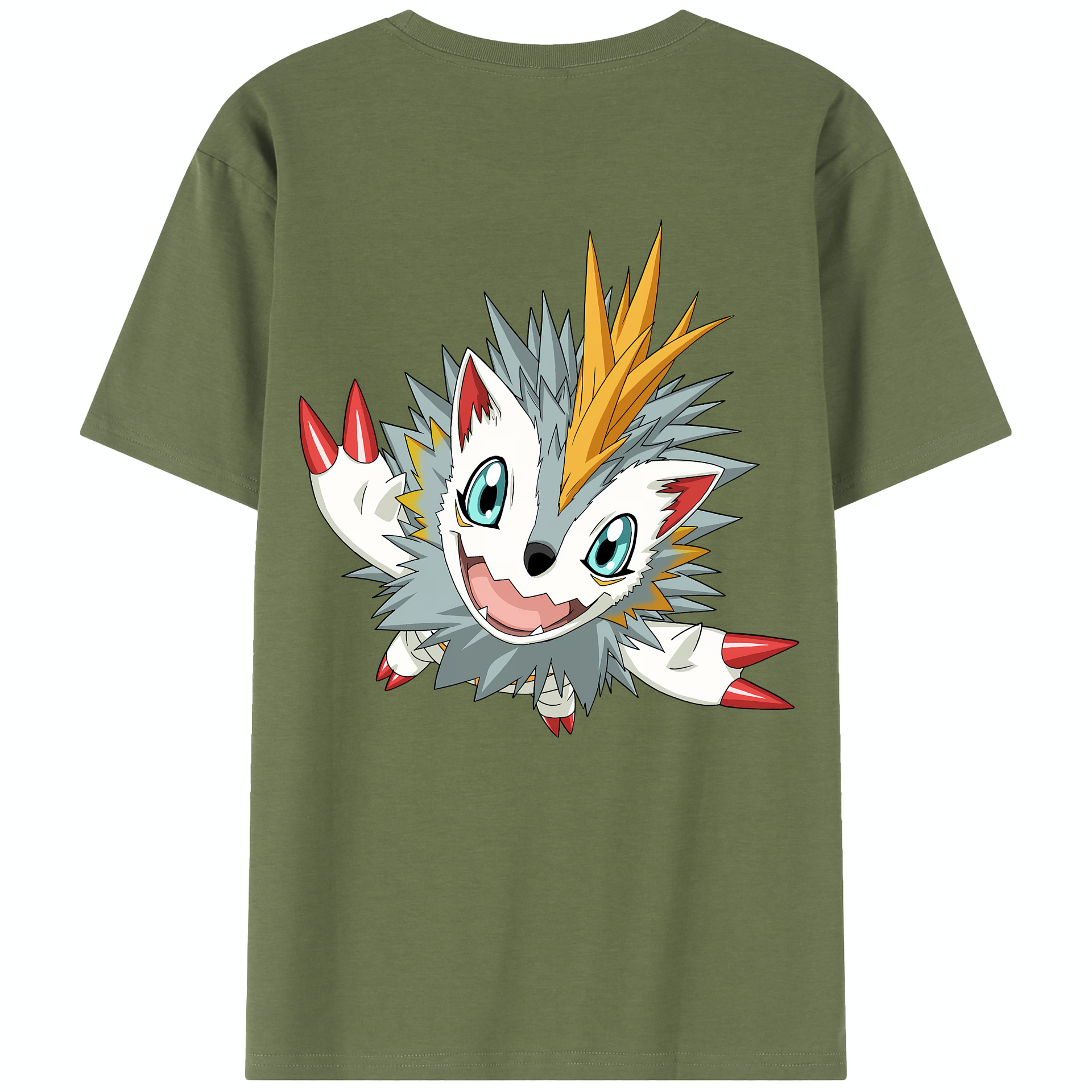 （画像用） Digimon デジタルモンスター/デジモン 綿100％半袖Tシャツ（背面プリント）